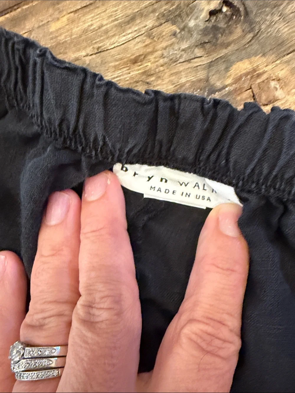bryn Walker Black Relaxed Linen pants